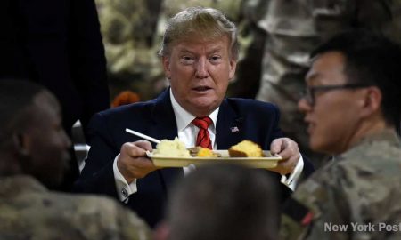 Трамп устроил обед в честь Дня благодарения для военных США в Афганистане