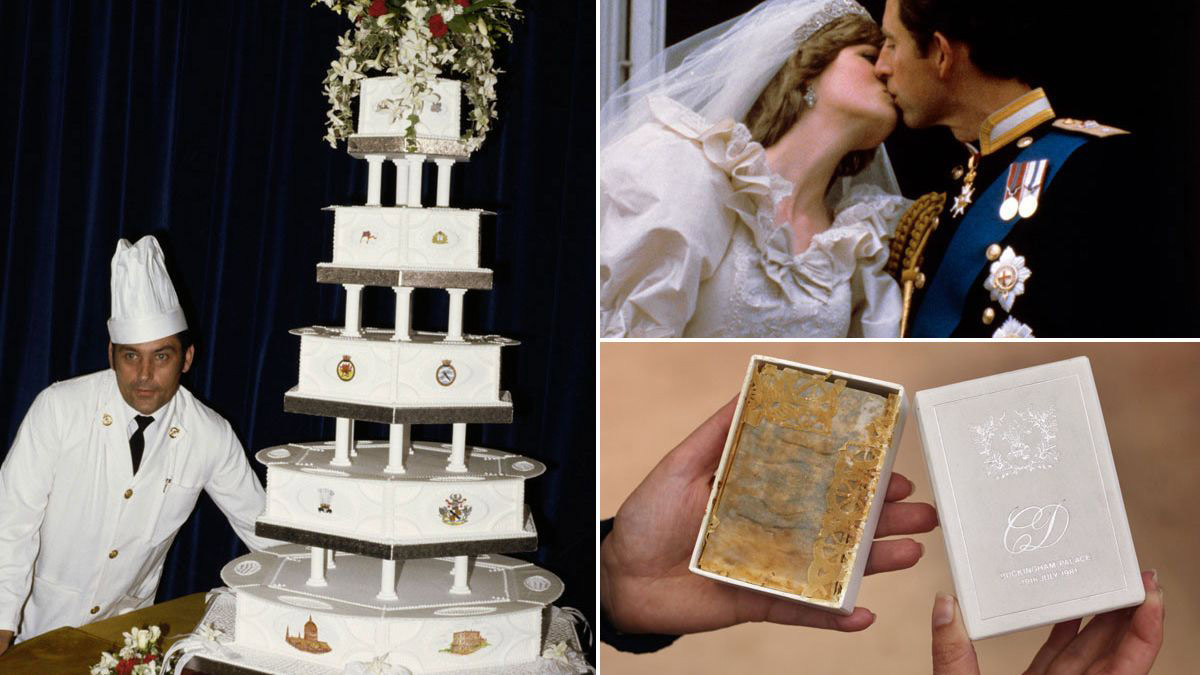 Кусок 40-летнего торта со свадьбы принцессы Дианы продадут на аукционе