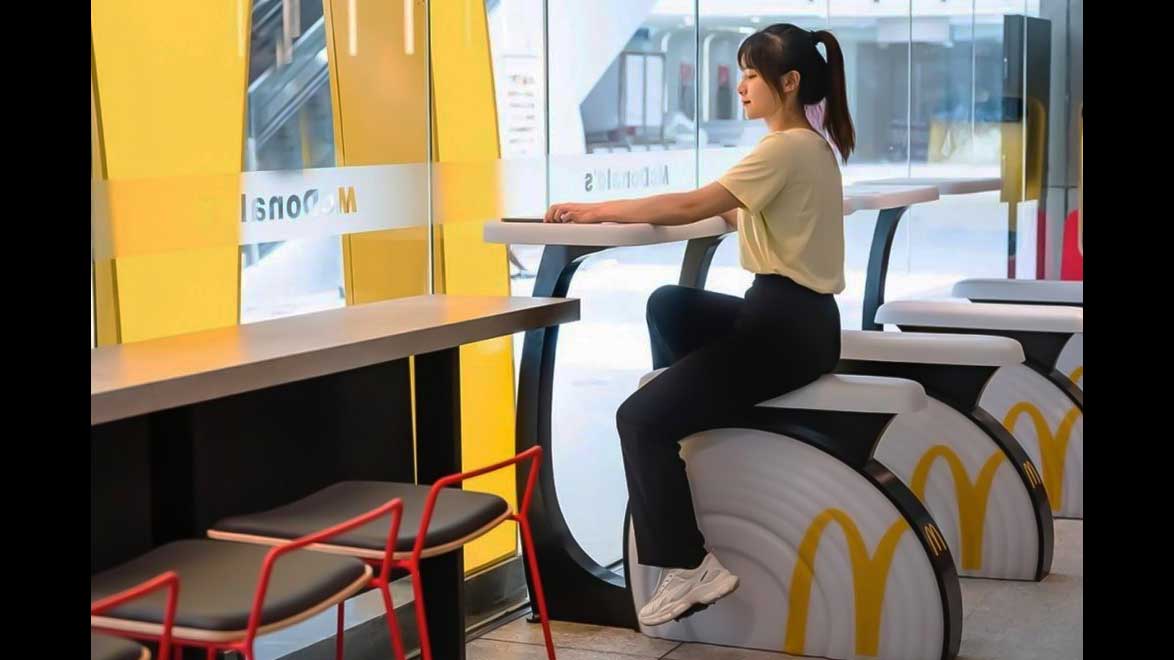 Вкусно поесть, и зарядиться: в Китае McDonald’s установил в ресторанах велотренажеры