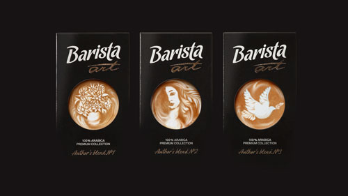 Упаковка кофе Barista Art от агентства AVC