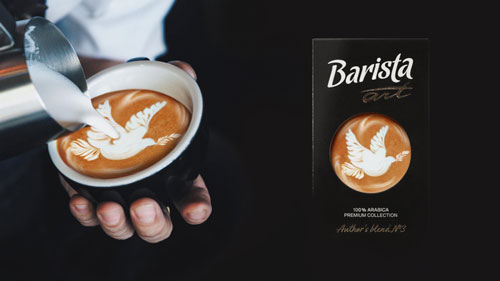 Упаковка кофе Barista Art от агентства AVC