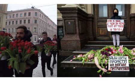 В Сети обсуждают вторжение мужчин с цветами в российское фем-кафе