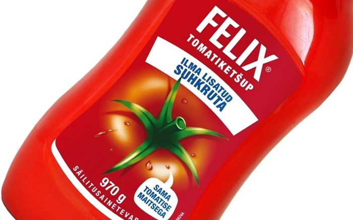 Orkla Eesti предложил рынку кетчуп Felix без добавленного сахара