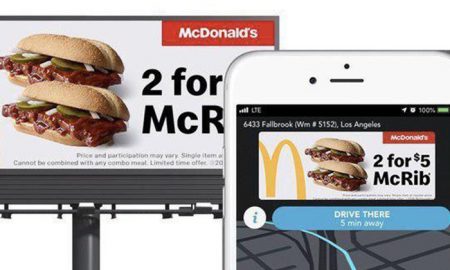 McDonald’s разместил свои дорожные баннеры в мобильном навигаторе