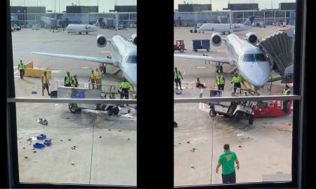 Восстание машин: автоподвозчик с едой "атаковал" сотрудников аэропорта