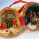 Мастерица-левша из Москвы создаёт новогодние миниатюры в скорлупках от орехов
