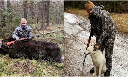Александра Емельяненко раскритиковали за фото с убитым лосем