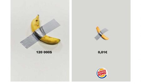 Burger King предлагает свой альтернативный арт-объект "банану со скотчем" всего за €0,01