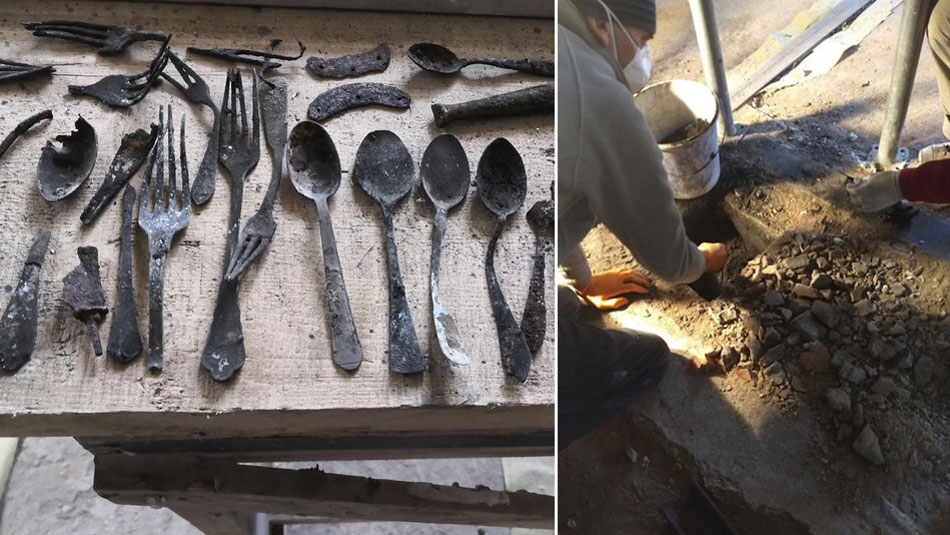 В Аушвице обнаружен "клад" узников состоящий, в основном, из столовых предметов