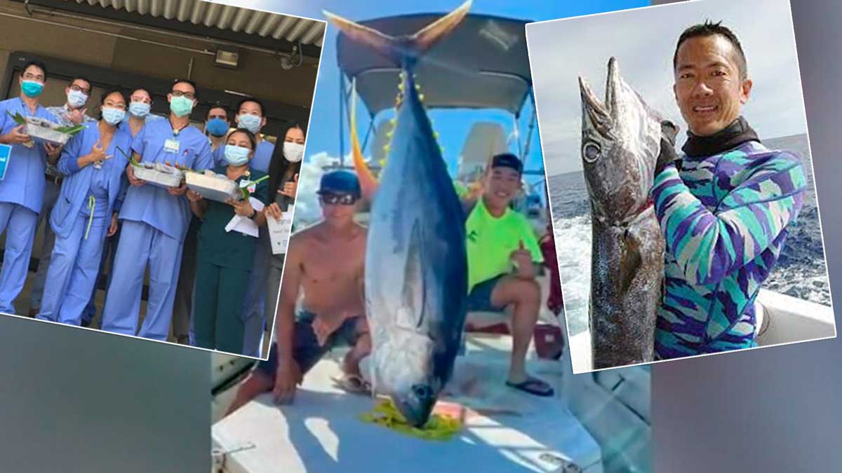 Рыбаки поймали огромных тунцов и отдали их борющимся с коронавирусом врачам