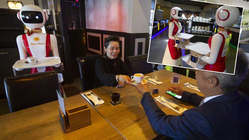 Covid-19: В Нидерландах в китайском кафе официантов заменили роботы