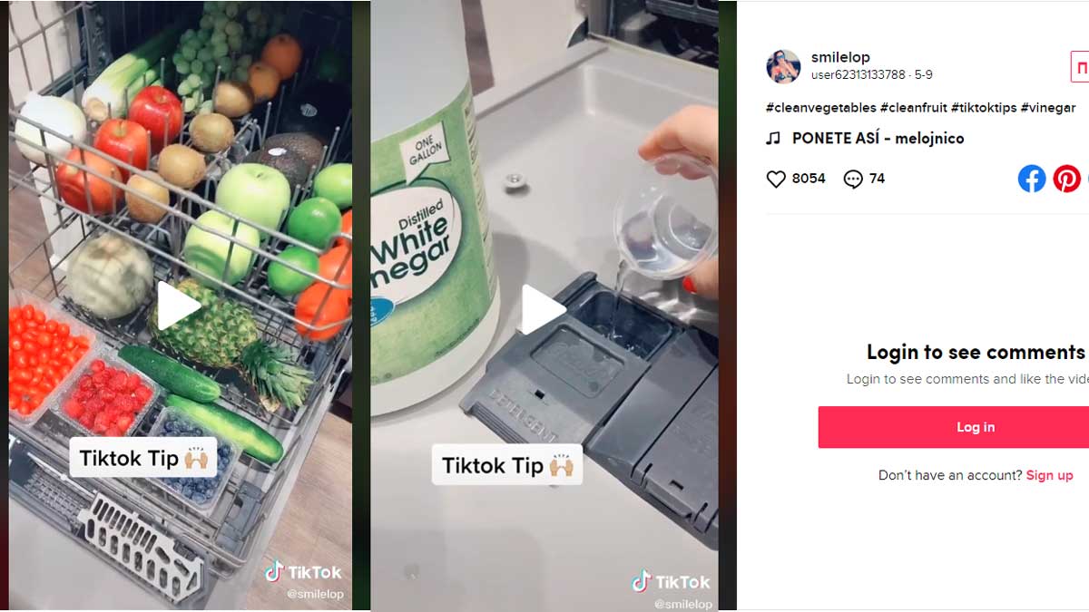 В соцсети обсуждают "посудомоечный" способ мыть фрукты и овощи