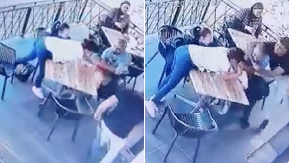Попытка похитить ребенка в кафе попала на видео