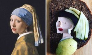 Культурно-пищевой флешмоб: в Сети воссоздают картины с помощью бутербродов