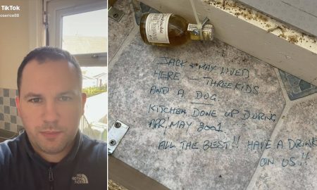 Строители нашли под полом бутылку виски и послание от прежних владельцев дома