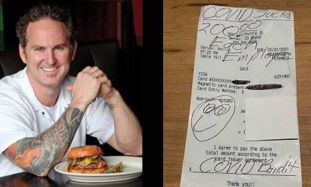 Посетитель ресторана назвался «бандитом» и оставил официантам $6,8 тысяч