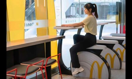 Вкусно поесть, и зарядиться: в Китае McDonald’s установил в ресторанах велотренажеры
