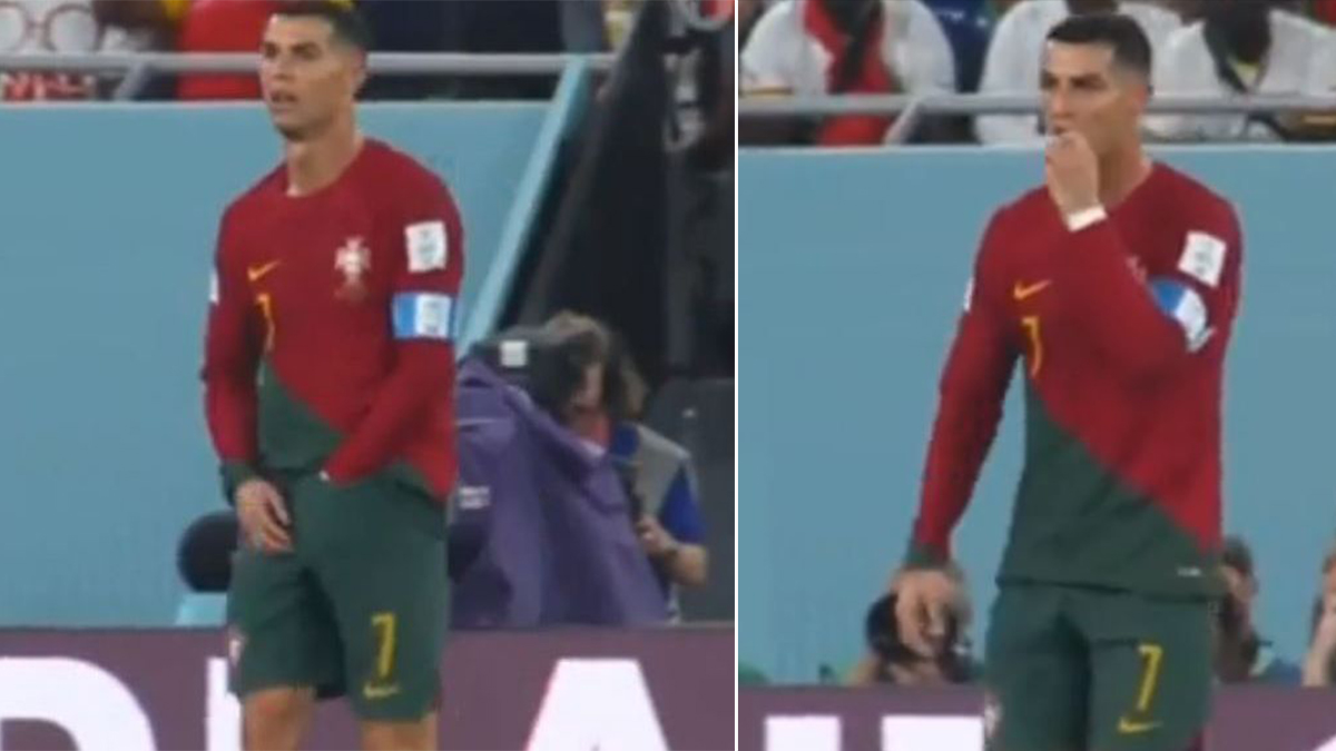 Роналду достал из трусов и съел энергетическую добавку во время матча ЧМ-2022